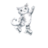 Cat on skates drawing