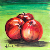 Three Red Apples