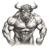 Bull muskler bodybuilding stærk styrke dyr