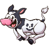 Running Cute Cartoon Calf