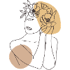 Frau in beige