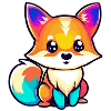 Netter Fuchs buntes Design