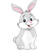 Cute smiling rabbit