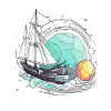 Sailboat Captain Ocean Traveller