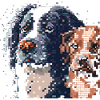 Dogs in pixel art