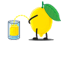 Witzige Zitrone Zitronensaft