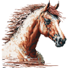 Pixel-Art Cheval