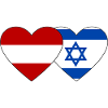 Austria Israel Flag Heart