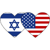 Israel USA Flag Heart