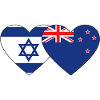 Israël Nouvelle-Zélande drapeau coeur