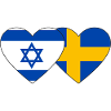 Israel Sweden Flag Heart