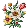 Flowers pixel style