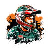 Rennfahrer Farbexplosion