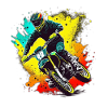 Motocross Farbexplosion