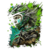 Motocross Splatter Neon Rider