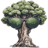 Tree with sunglasses