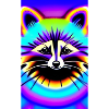 Psychedelischer Waschbär 01
