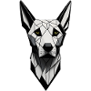 Geometric Doberman Dog