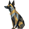 Geometric German Shepherd Dog