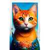 Orange Cat Painting