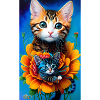 Kitten in the flower
