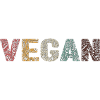 Vegan - botanical pattern - old school