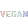 Vegan - botanical pattern - pastels