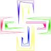 Neon Prism Frames Abstract Logo