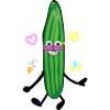 Happy Cucumber,Cucumber, Comic,Party, Retro