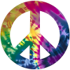 Groovy Tie Dye Peace Sign