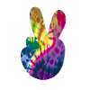 Groovy Tie Dye Peace Hand