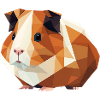 Meerschweinchen Origami Geometrisch