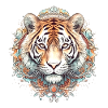 Tigre mandala aquarelle
