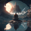 Monk in meditation