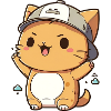 Cute cat wearing a hat