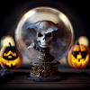 Halloween Pirate Skull Globe