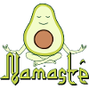 Namasté - meditierende liebe Avocado