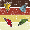 retro paper airplane