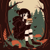 Goth Girl in the Woods