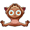 Cute tarsier during yoga