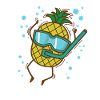 Pineapple Dips Tropical Sweet Fruit