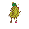 Pineapple dancing tropical sweet fruit