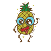 crazy pineapple tropical sweet fruit