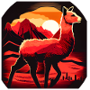Cria Lama Sunset Mountains