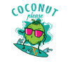 Coconut while surfing Coconut Please