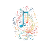 Notes visualized music