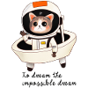 Dreamy cat astronaut