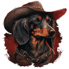 Dachshund cowboy