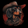 Teckel cow-boy