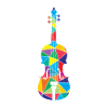 Low Poly Musical Polygon Violon
